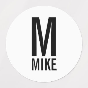 Modernes Personalisiertes Monogramm und Name Etiketten