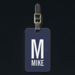 Modernes Personalisiertes Monogramm und Name Gepäckanhänger<br><div class="desc">Modernes Monogram Design mit personalisiertem Monogramm und Namen im modernen fett formatierten Sans Serif Schriftart Stil. Perfektes Geschenk für Papa,  Ehemann,  Freund,  Jungs und mehr.</div>