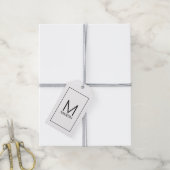 Modernes Personalisiertes Monogramm und Name Geschenkanhänger (Mit Garn)