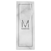 Modernes Personalisiertes Monogramm und Name Geschenktüte Für Weinflaschen (Vorderseite)