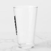 Modernes Personalisiertes Monogramm und Name Glas (Links)