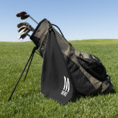 Modernes Personalisiertes Monogramm und Name Golfhandtuch (Gras)