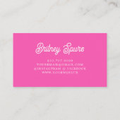 Modernes Personalisiertes Monogramm und Name Hot P Visitenkarte (Rückseite)