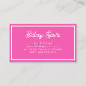 Modernes Personalisiertes Monogramm und Name Hot P Visitenkarte (Rückseite)