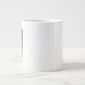 Modernes Personalisiertes Monogramm und Name Jumbo-Tasse (Vorderseite)