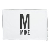 Modernes Personalisiertes Monogramm und Name Kissenbezug (Vorderseite)