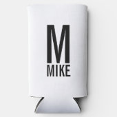 Modernes Personalisiertes Monogramm und Name könne Selters Dosenkühler (Vorderseite)