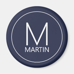 Modernes, Personalisiertes Monogramm und Name-Magn Magnet