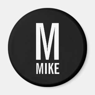 Modernes Personalisiertes Monogramm und Name Magnet