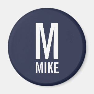 Modernes Personalisiertes Monogramm und Name Magnet