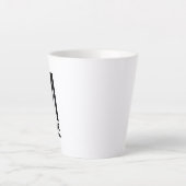 Modernes Personalisiertes Monogramm und Name Milchtasse (Vorderseite)