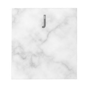 Modernes, Personalisiertes Monogramm und Name Note Notizblock