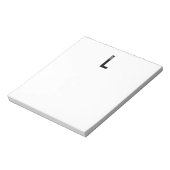 Modernes, Personalisiertes Monogramm und Name Note Notizblock (Rotiert)