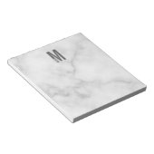 Modernes, Personalisiertes Monogramm und Name Note Notizblock (angewinkelt)