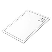 Modernes Personalisiertes Monogramm und Name Notep Notizblock (angewinkelt)