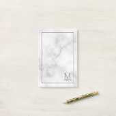 Modernes Personalisiertes Monogramm und Name Notep Post-it Klebezettel (Auf Schreibtisch)