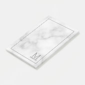 Modernes Personalisiertes Monogramm und Name Notep Post-it Klebezettel (angewinkelt)