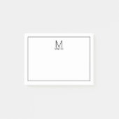 Modernes Personalisiertes Monogramm und Name Notep Post-it Klebezettel (Vorderseite)