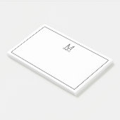 Modernes Personalisiertes Monogramm und Name Notep Post-it Klebezettel (angewinkelt)