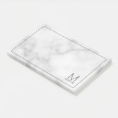 Modernes Personalisiertes Monogramm und Name Notep Post-it Klebezettel (angewinkelt)