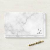 Modernes Personalisiertes Monogramm und Name Notep Post-it Klebezettel (Auf Schreibtisch)