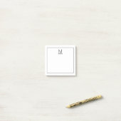 Modernes Personalisiertes Monogramm und Name Notep Post-it Klebezettel (Auf Schreibtisch)