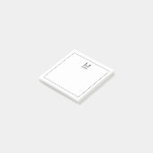 Modernes Personalisiertes Monogramm und Name Notep Post-it Klebezettel (angewinkelt)