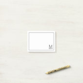 Modernes Personalisiertes Monogramm und Name Notep Post-it Klebezettel (Auf Schreibtisch)