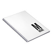 Modernes Personalisiertes Monogramm und Name Notizblock (Rechte Seite)