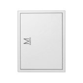 Modernes Personalisiertes Monogramm und Name Notizblock (Rotiert)