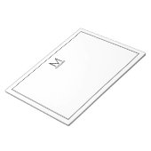 Modernes Personalisiertes Monogramm und Name Notizblock (angewinkelt)