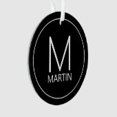 Modernes Personalisiertes Monogramm und Name Ornam Ornament (Vorderseite)