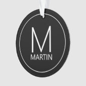 Modernes Personalisiertes Monogramm und Name Ornam Ornament (Vorderseite)