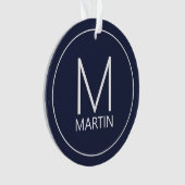 Modernes Personalisiertes Monogramm und Name Ornam Ornament (Vorderseite)