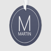 Modernes Personalisiertes Monogramm und Name Ornam Ornament (Vorderseite)