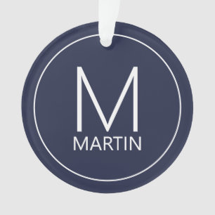 Modernes Personalisiertes Monogramm und Name Ornam Ornament