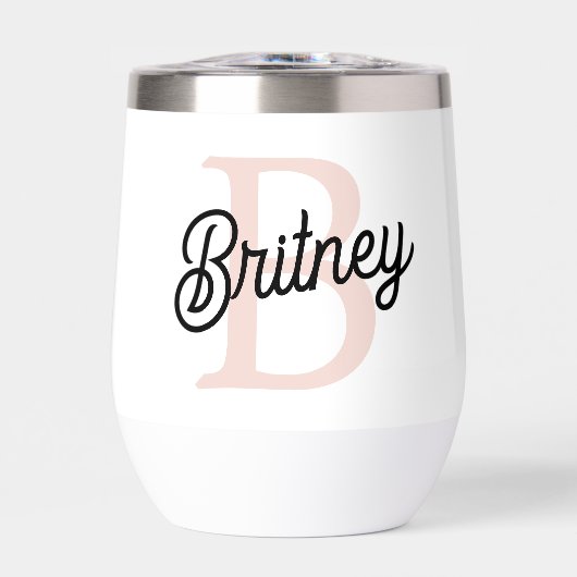 Modernes Personalisiertes Monogramm und Name Paste (Vorderseite)