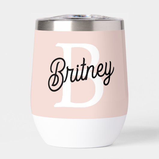 Modernes Personalisiertes Monogramm und Name Paste (Vorderseite)