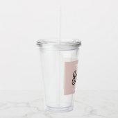 Modernes Personalisiertes Monogramm und Name Paste Acryltrinkbecher (Rechts)