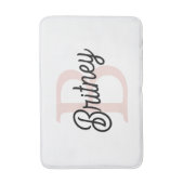 Modernes Personalisiertes Monogramm und Name Paste Badematte (Vorderseite Vertikal)