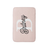 Modernes Personalisiertes Monogramm und Name Paste Badematte (Vorderseite Vertikal)