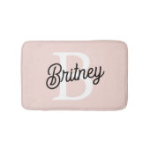 Modernes Personalisiertes Monogramm und Name Paste Badematte (Vorderseite)