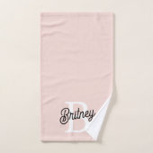 Modernes Personalisiertes Monogramm und Name Paste Badhandtuch Set (Handtuch)