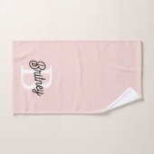 Modernes Personalisiertes Monogramm und Name Paste Badhandtuch Set (Handtuch)