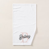 Modernes Personalisiertes Monogramm und Name Paste Badhandtuch Set (Handtuch)