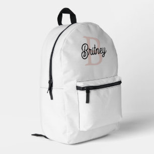 Modernes Personalisiertes Monogramm und Name Paste Bedruckter Rucksack