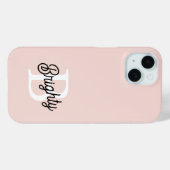 Modernes Personalisiertes Monogramm und Name Paste Case-Mate iPhone Hülle (Rückseite (Horizontal))