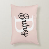 Modernes Personalisiertes Monogramm und Name Paste Dekokissen (Vorderseite(Vertikal))