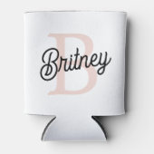 Modernes Personalisiertes Monogramm und Name Paste Dosenkühler (Vorderseite)