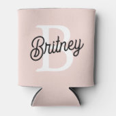 Modernes Personalisiertes Monogramm und Name Paste Dosenkühler (Vorderseite)
